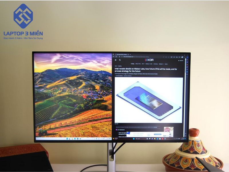 Độ sáng và độ tương phản lý tưởng màn Hình Dell Ultrasharp U2723qe