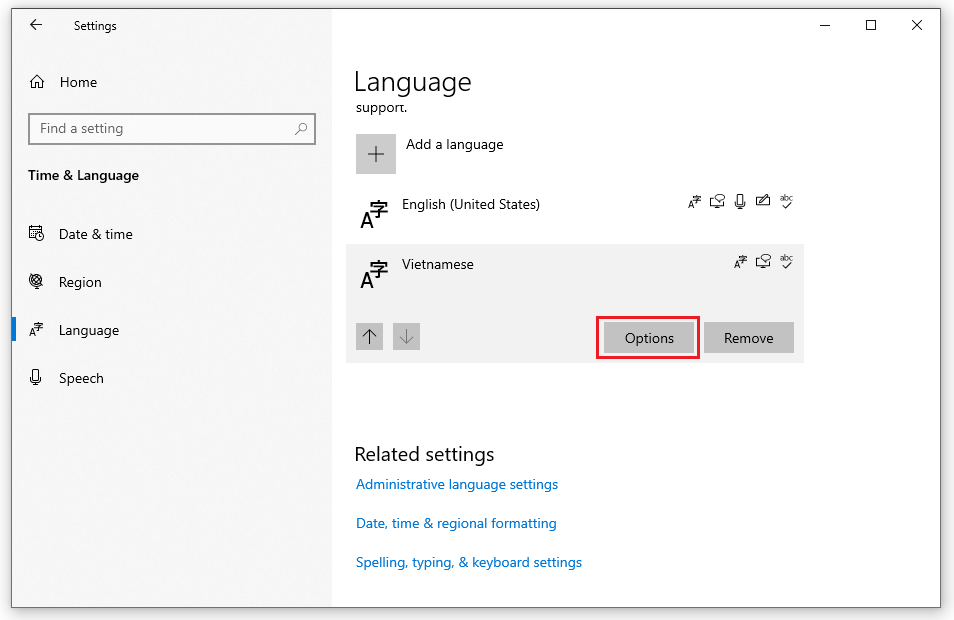 Cách cài đặt ngôn ngữ Tiếng Việt cho Windows 10 14 Cách cài đặt ngôn ngữ Tiếng Việt cho Windows 10