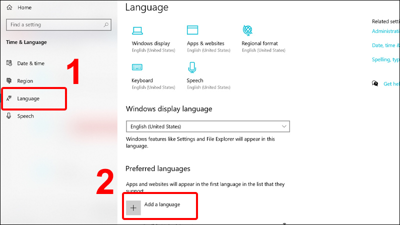Cách cài đặt ngôn ngữ Tiếng Việt cho Windows 10 5 Cách cài đặt ngôn ngữ Tiếng Việt cho Windows 10