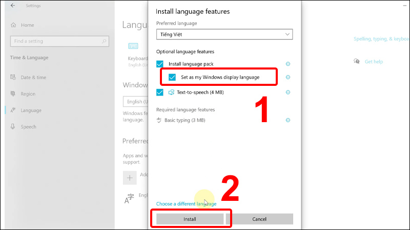 Cách cài đặt ngôn ngữ Tiếng Việt cho Windows 10 6 Cách cài đặt ngôn ngữ Tiếng Việt cho Windows 10
