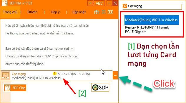 Cách cài Driver Wifi, Driver mạng Offline cho Win 10/8.1/7