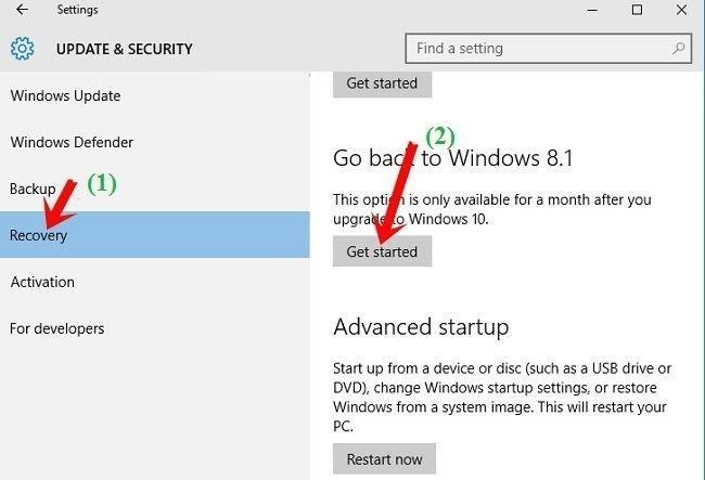 Cách hạ cấp Windows 10 xuống Win 7/8/8.1 an toàn đơn giản 5 Cách hạ cấp Windows 10 xuống Win 7/8/8.1 an toàn đơn giản